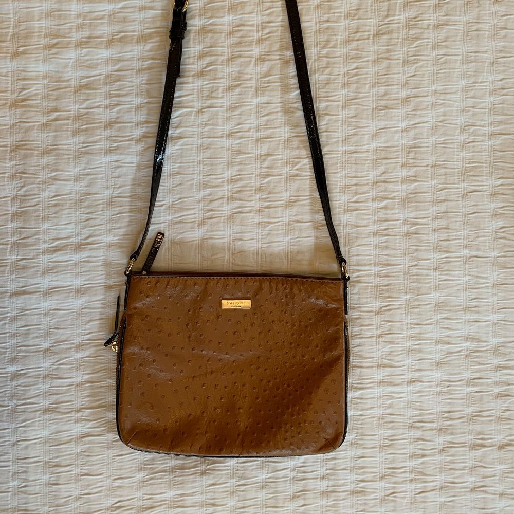 Kate spade ostrich embossed leather crossbody bag